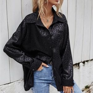 Leopard Button Down Blouse
